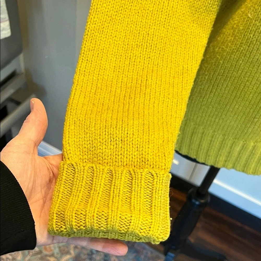 J.Crew Jewel Embellished Fair Isle Sweater Yellow Gold Size Medium - Picture 7 of 8